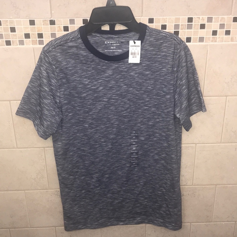 Men’s EXPRESS T-shirt XSMALL grey with blue